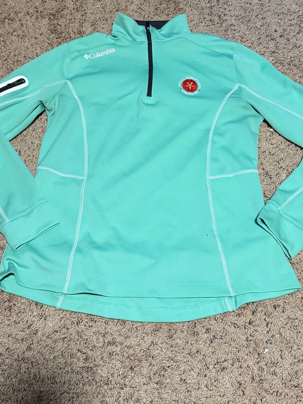 Columbia Golf Mint Green Quarter-Zip Pullover